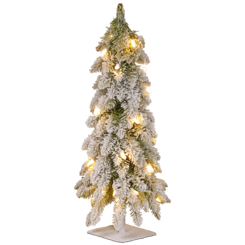 24" White Artificial Christmas Tree with 50 Clear Lights & Reviews Joss & Main